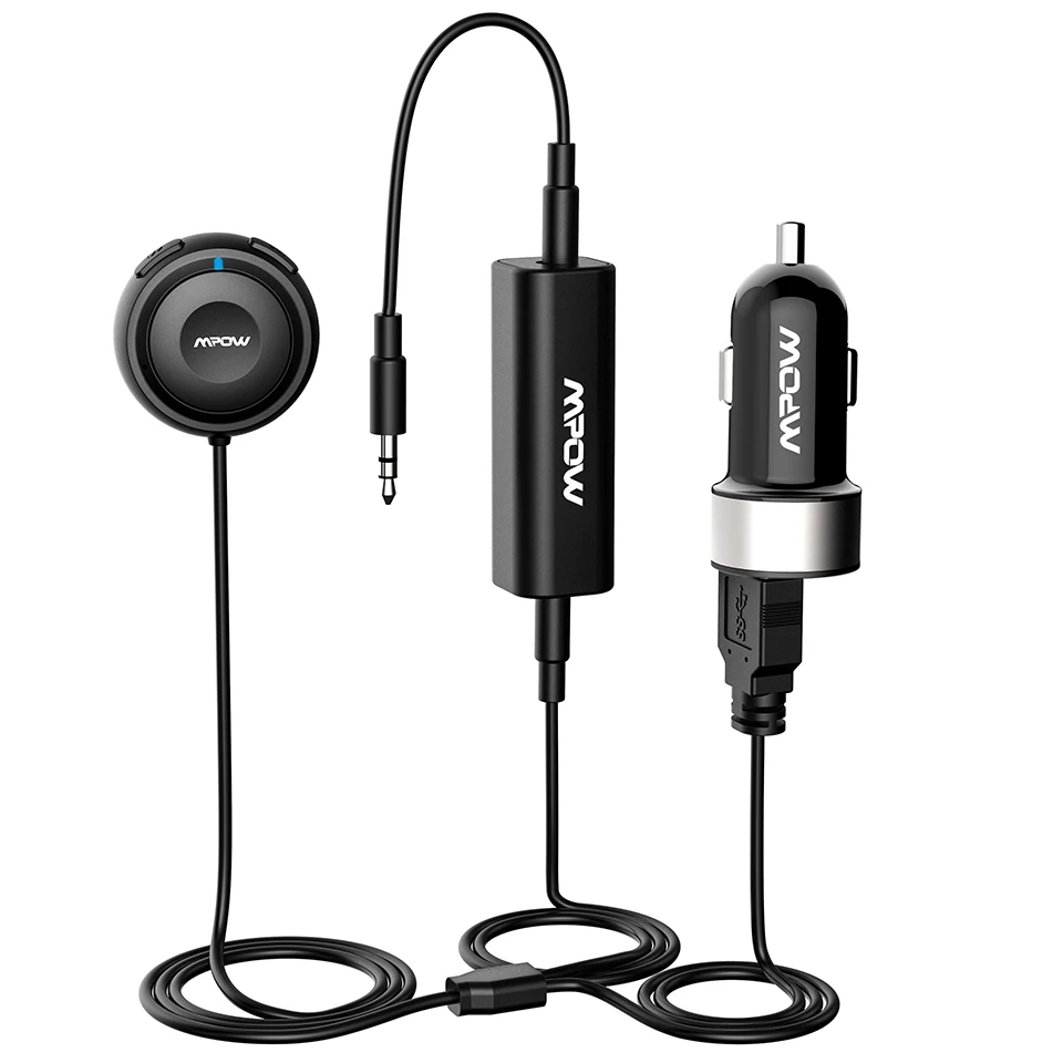 Mpow MBR2 Bluetooth ресивер Громкая связь аудио музыкальный ресивер с двойным USB 3,5 мм Aux вход Jack контур заземления шум изолятор стерео