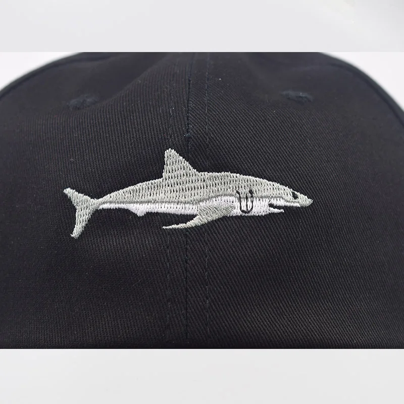 Новинка 2018 шапка для папы регулируемая хлопковая бейсболка с вышивкой акулы