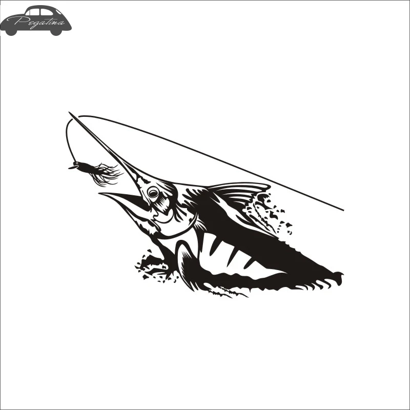 Sailfish Fish Dorado Car Fly Fishing наклейка плакат с изображением рыбы меча лодки наклейки