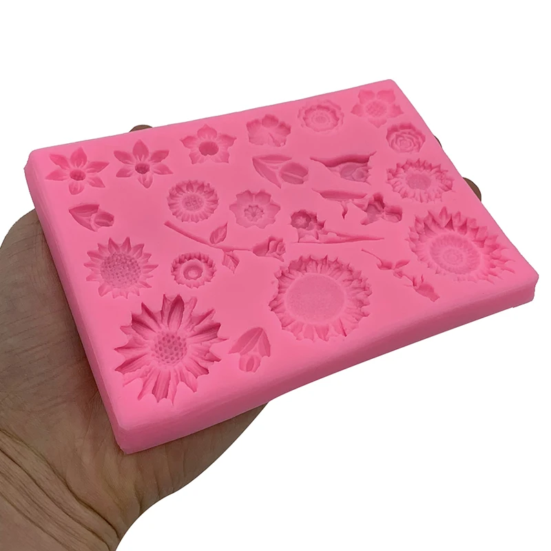 Силиконовая форма в виде подсолнечника DIY большая силиконовая для шоколадного