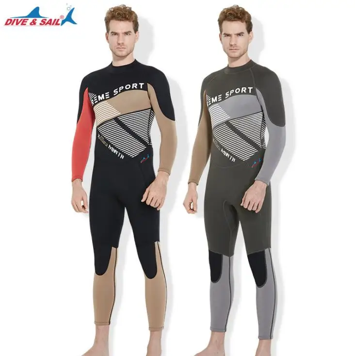 

High elastic diving suit 3MM conjoined long sleeved surf wear thick warm winter swimming diving floating female clothing