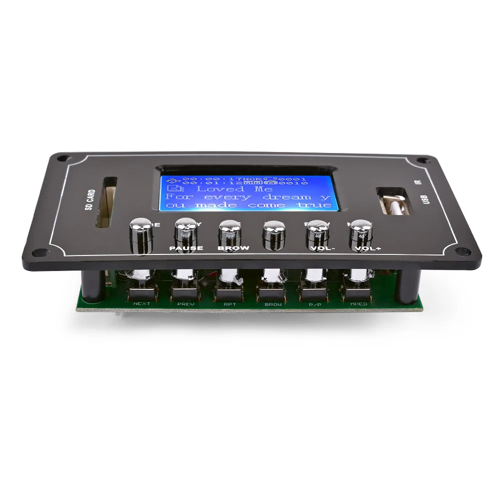 AIYIMA Беспроводной Bluetooth MP3 декодер доска 12 V декодирования аудио WMA FLAC USB SD AUX FM
