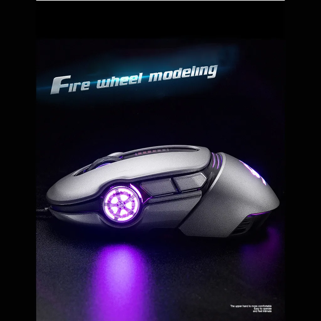 Игровая мышь розовая Механическая RGB подсветка эргономичная мышь игровой компьютер макро Программирование игровая оптика# LR4