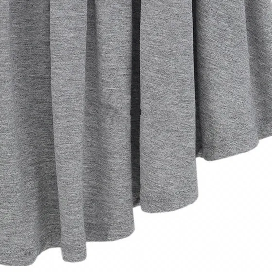 Рубашка женская серая и черная с рукавами летучая мышь оборками большого размера