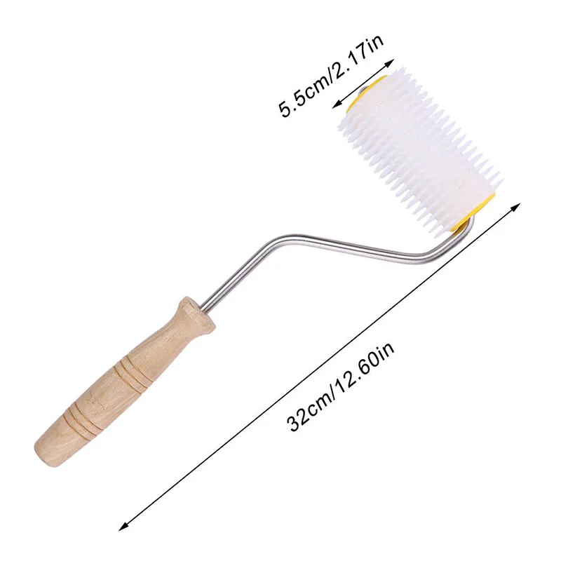 Горячая раскачивание игольчатый ролик деревянная ручка пчелиный мед расческа