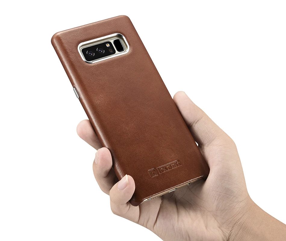 Роскошный ультра тонкий чехол из натуральной кожи для samsung Galaxy Note 8, винтажный жесткий 360, полная защита, задняя крышка для телефона, чехол для телефона s