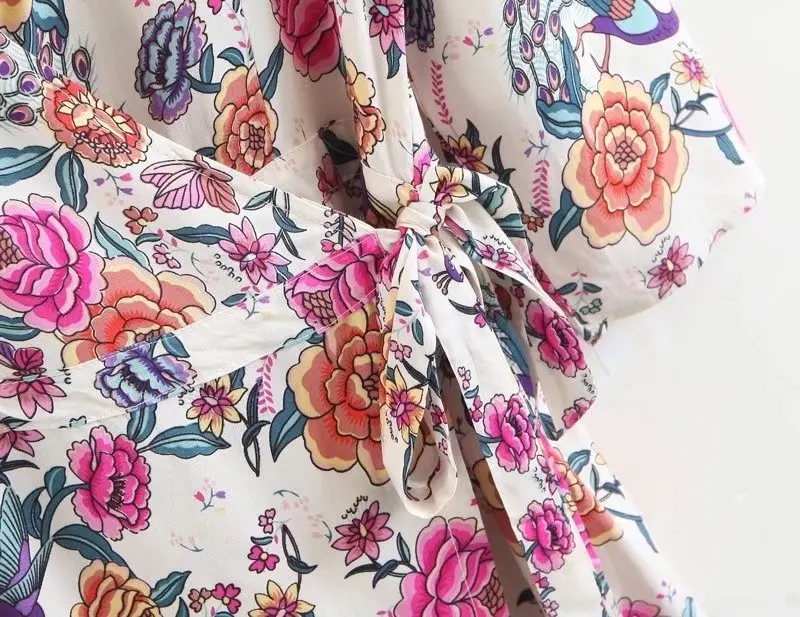 Женское Хлопковое платье с V образным вырезом рукавом 2018 и поясом|women cotton dress|dress