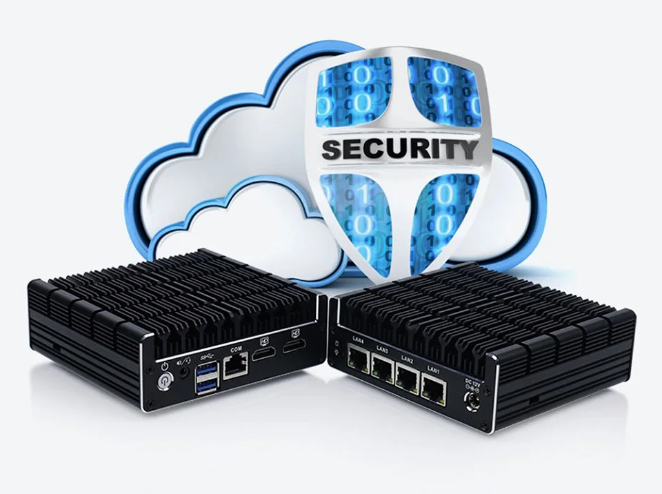 Безвентиляторный мини-ПК поддержка AES-NI брандмауэр PFsense Intel Celeron J3060 J3160 с 4* LAN 1* COM 2* HDMI 2* USB3.0 win 7 Linux мини-ПК