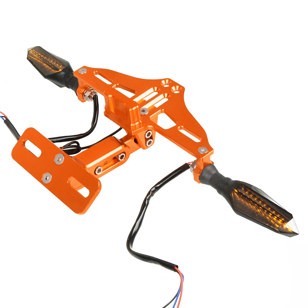 Универсальный держатель номерного знака мотоцикла с светодиодный поворотник