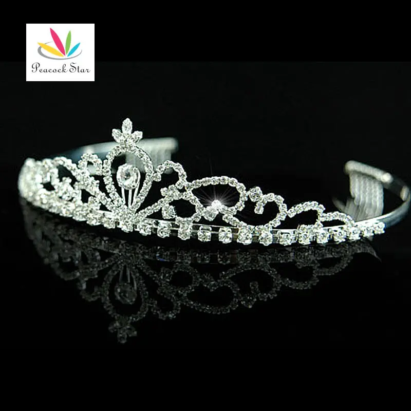 

Peacock Star Bridesmaid Bridal Wedding Flower Rhinestone Crystal Tiara CT1247