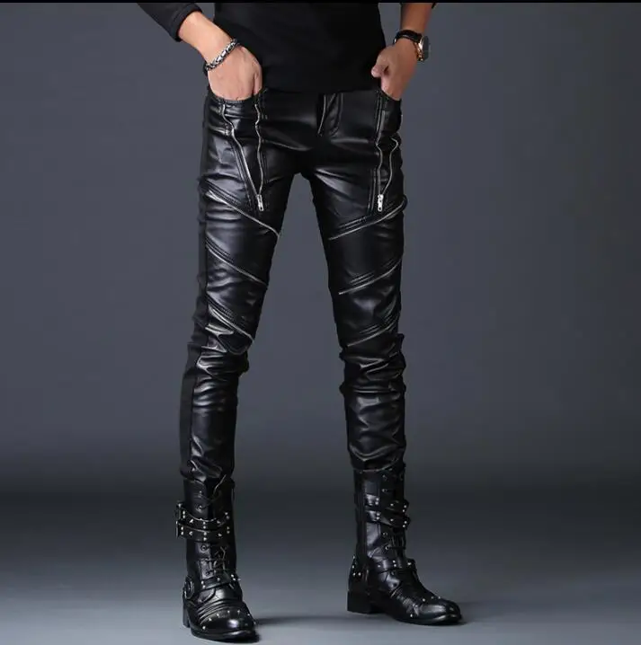 Ветрозащитные теплые мотоциклетные штаны из искусственной кожи мужские