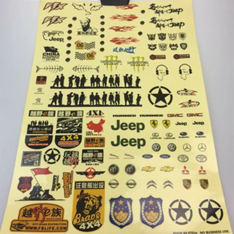 1/10 RC CrawlerWaterproof Decal для Axial SCX10 Wrangler 94180 Wraith|Детали и аксессуары| |