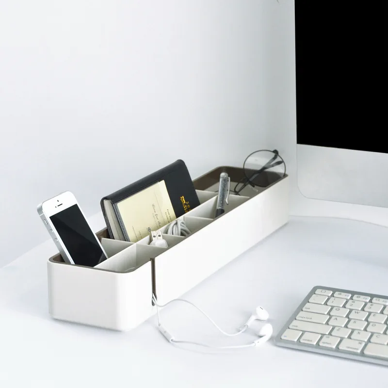 Creative Stationery Sundries Storage Box Organizer Multi-Function Home Office Data Line Wire Grid Finishing | Дом и сад