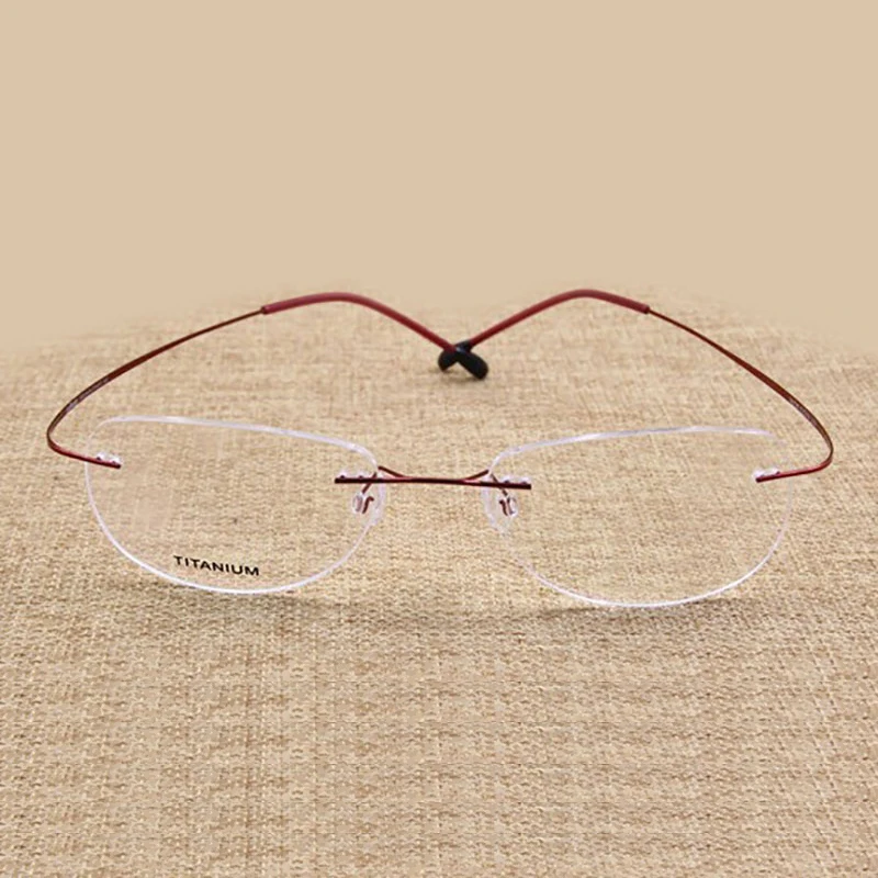 Оправа для очков без оправы из титанового сплава с эффектом памяти|rimless eyeglasses|fashion