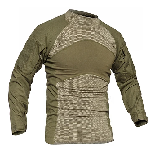 MAGCOMSEN футболки мужские с длинным рукавом камуфляж тактические футболки Slim Fit Мультикам военные армейские футболки мужская одежда AG-YWWS-19 - Цвет: Green