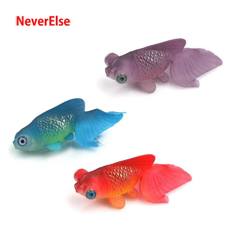 

Aquarium Artificial Floating Fish Fluorescent Small Clownfish/Rumble Fish/Goldfish + Suction Cup Fish Tank Decoration Ornaments