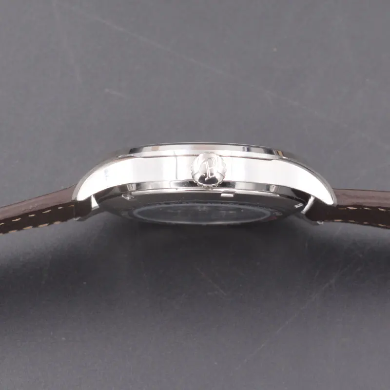 Часы Parnis 42 мм с белым циферблатом и календарем автоматические механические