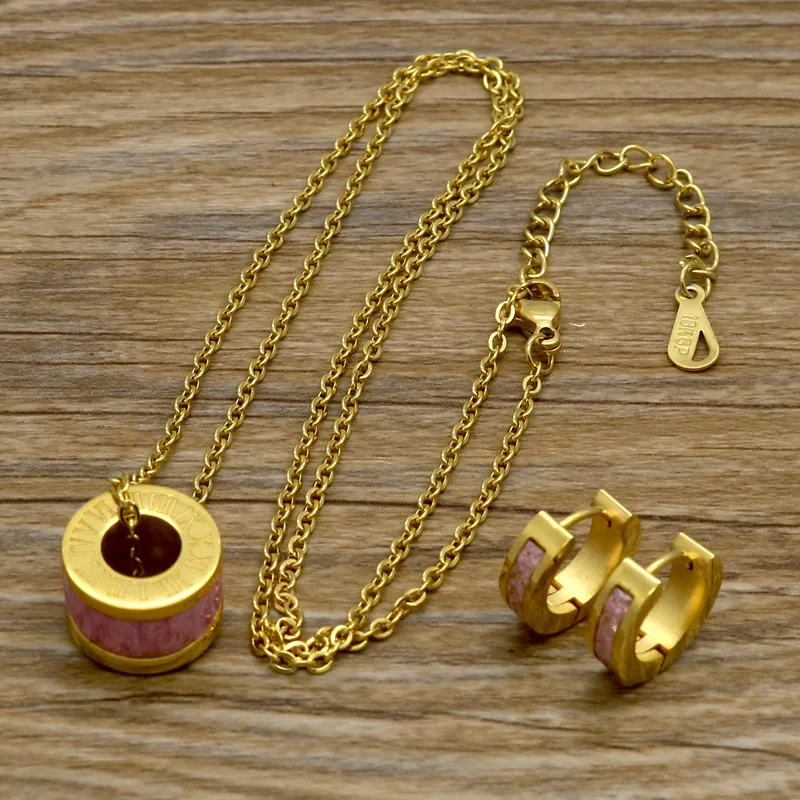 Мода 2017 г. Простое Ожерелье Комплект 3 цвета выбрать римские цифры ожерелье