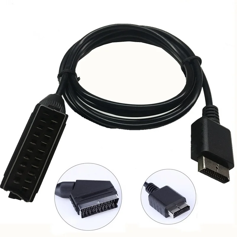 FZQWEG RGB кабель SCART 1 8 м/6 футов ТВ AV для Sony Playstation PS2 PS3 Slim Line игровые консоли|Кабели| |