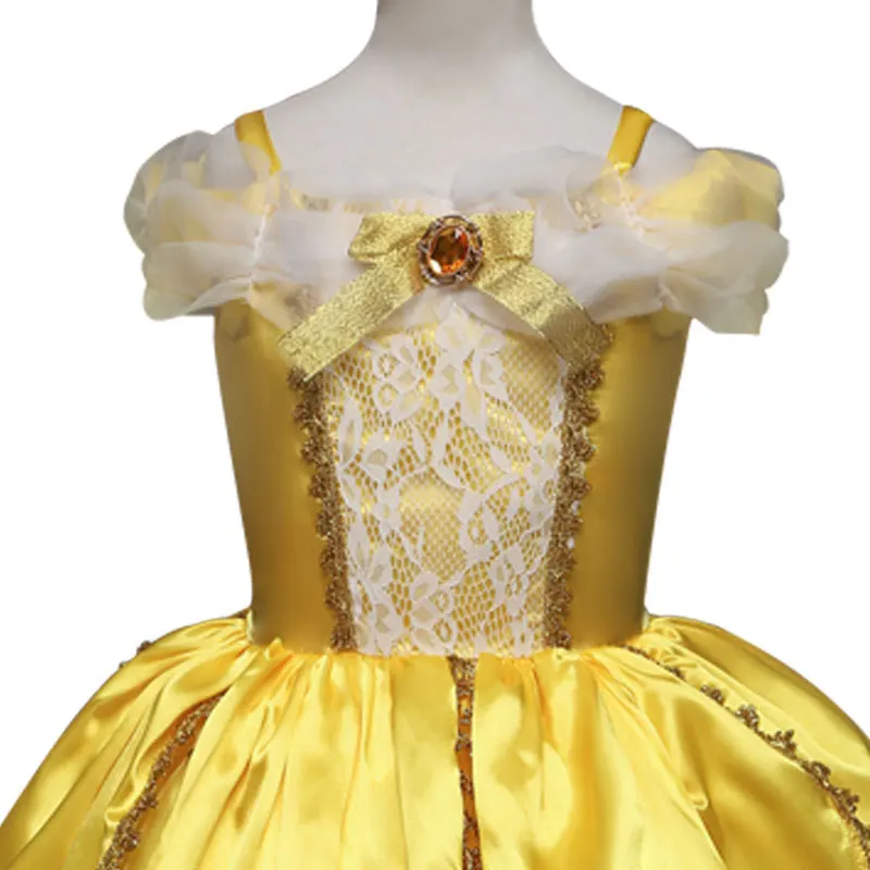 Beauty and The Beast Cosplay Dress Halloween Costume Belle Princess for Girl Masquerade Carnival Kids Roles Play Suit | Тематическая