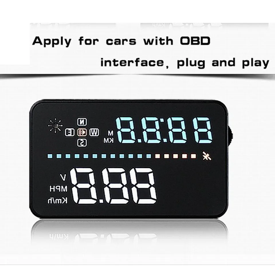 VJOYCAR A3 Автомобильный дисплей Hud GPS Спидометр Winshield проектор с OBD кабелем|digital car