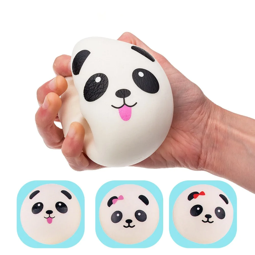Random color 10/7/4 cm Kawaii Jumbo Soft Squishy Panda Scented Buns Bread Fun Toy Stress Reliever Squeeze Steam bread | Игрушки и хобби