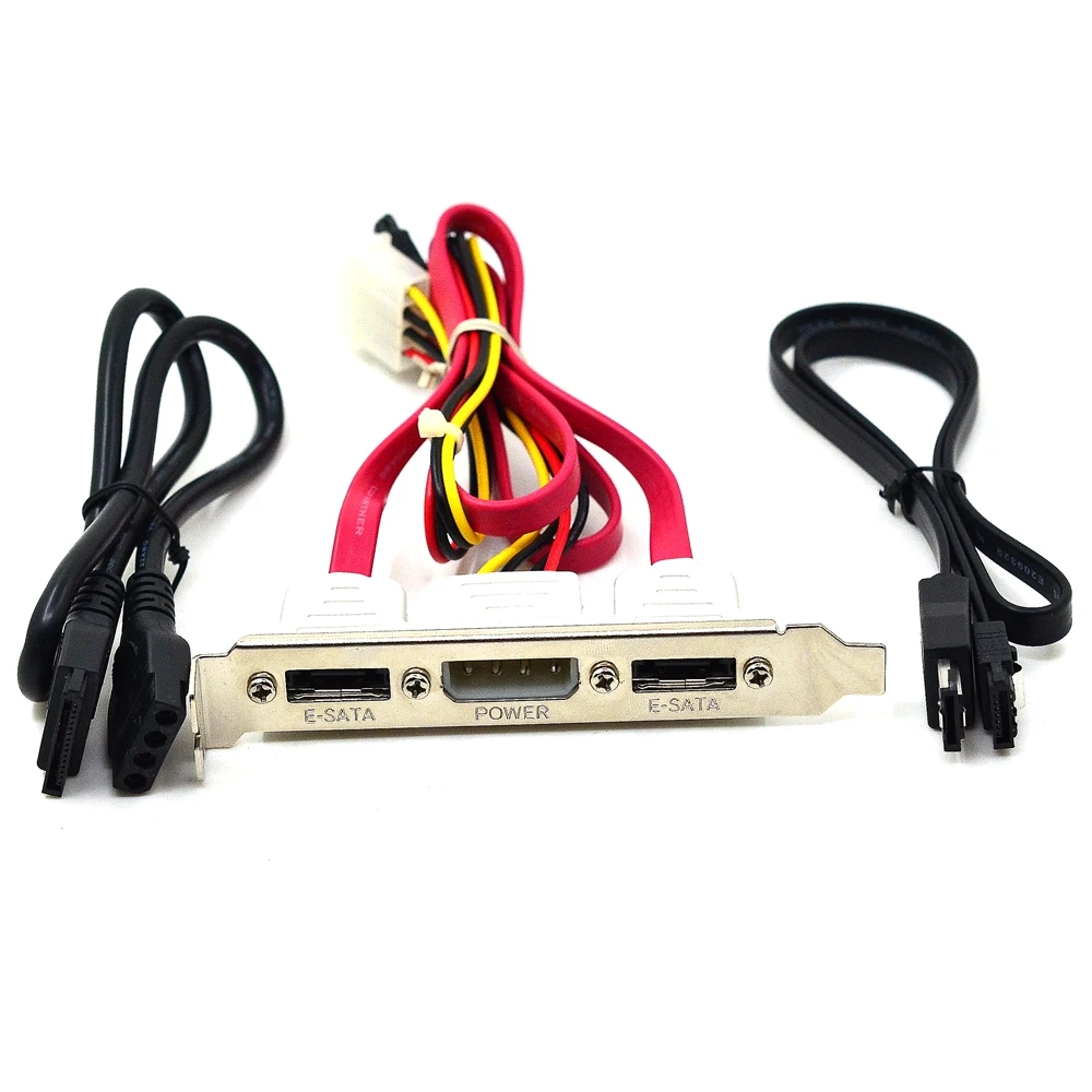 

SATA к eSATA + IDE 4-контактный разъем питания PCI ПК компьютерный кронштейн разъем кабель 30 см 2 фута внешний