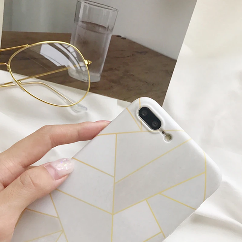 PGSD простая линия резки мраморная оболочка мобильного телефона для iphone XS MAX XR apple 7/8