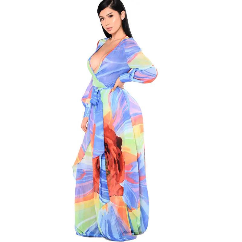 Длинное платье 2017 Сексуальная V шеи Свадебные платья женские с длинным рукавом