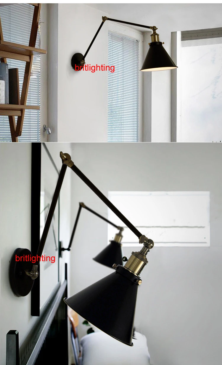 Edison bulb Wall Lamp America style country nostalgic copper wall lamp edison iron classic lamps bedroom vintage | Лампы и освещение
