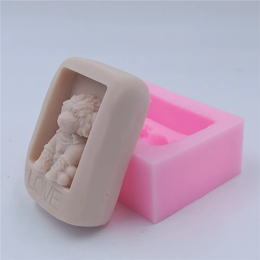 Силиконовая форма для мыла в виде милой собаки|silicone mold|dog silicone moldsilicon mold soap molds |