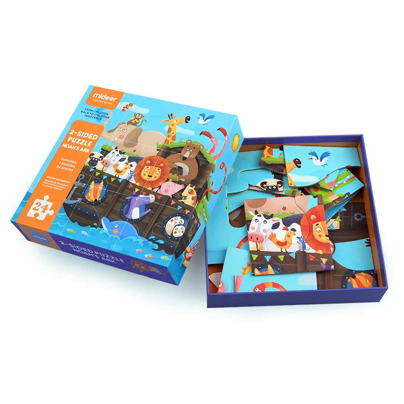 Детские 2-сторонние головоломки игрушки Ноев ковчег соответствующие Обучающие