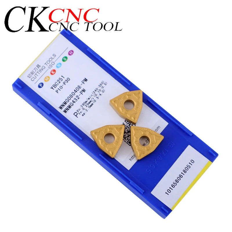 Твердосплавная вставка для стали токарный станок с ЧПУ 10 шт. WNMG080408 PM YBC251/WNMG432 YBC251| |