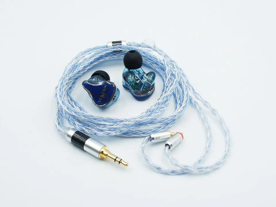 Blue MAGAOSI DT6 6BA MMCX Audiophile HiFi наушники-вкладыши IEMs с 2 Переключатель настройки - Цвет: Blue