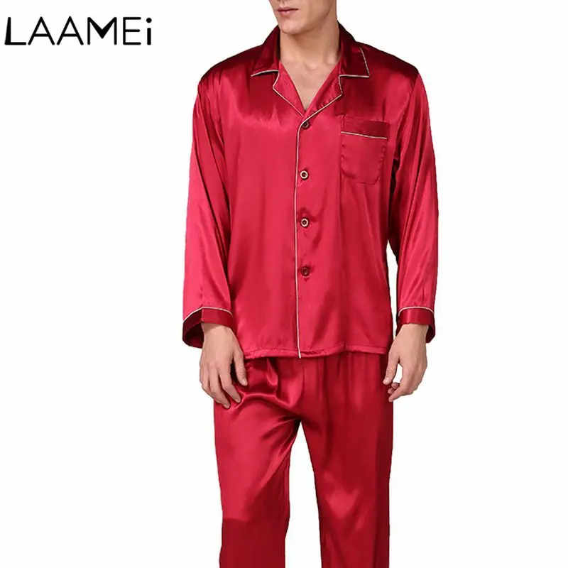 Laamei для мужчин's демисезонный и летние классические пижамы пижамный комплект