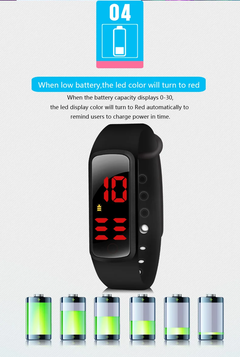 Наборы ручные умные браслеты 3 цвета светодиодный дисплей монитор сна