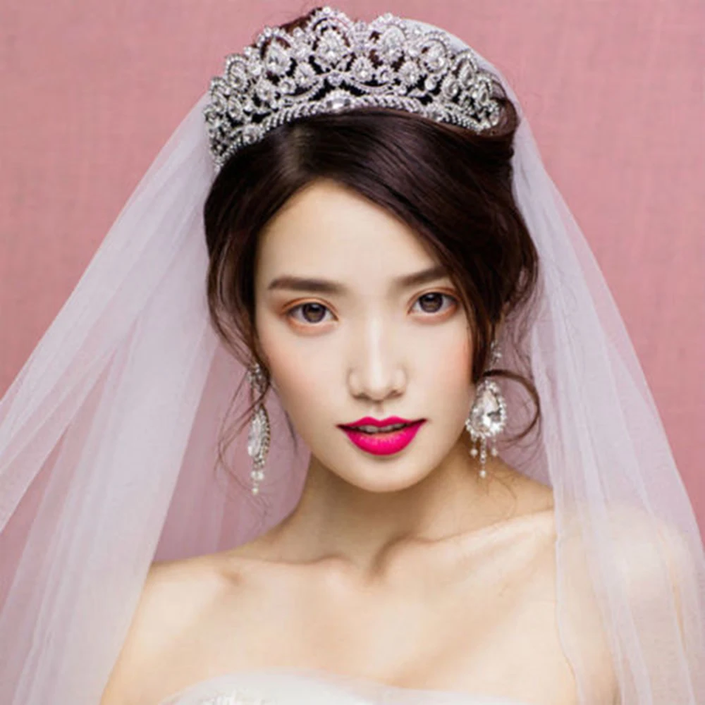 Роскошная Свадебная искусственная Женская фотосессия свадебная тиара обруч для