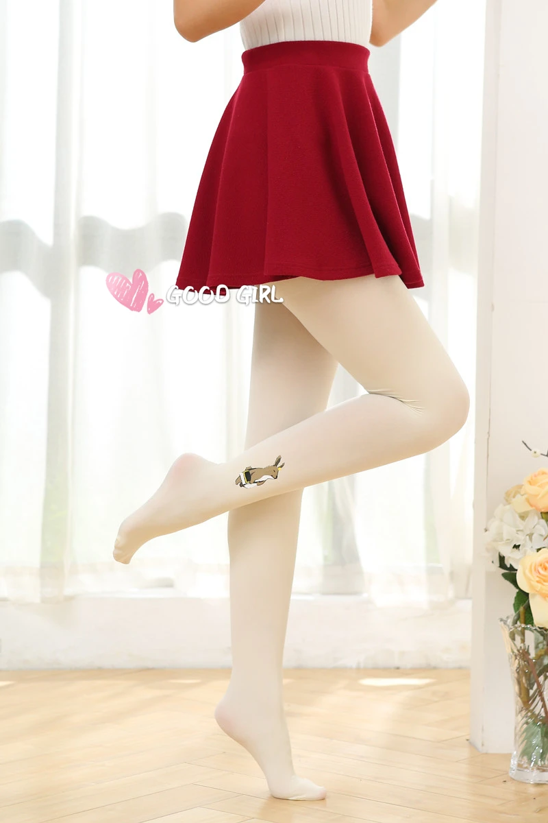 Милые бархатные колготки с принтом чипмунк милые Mori Girl