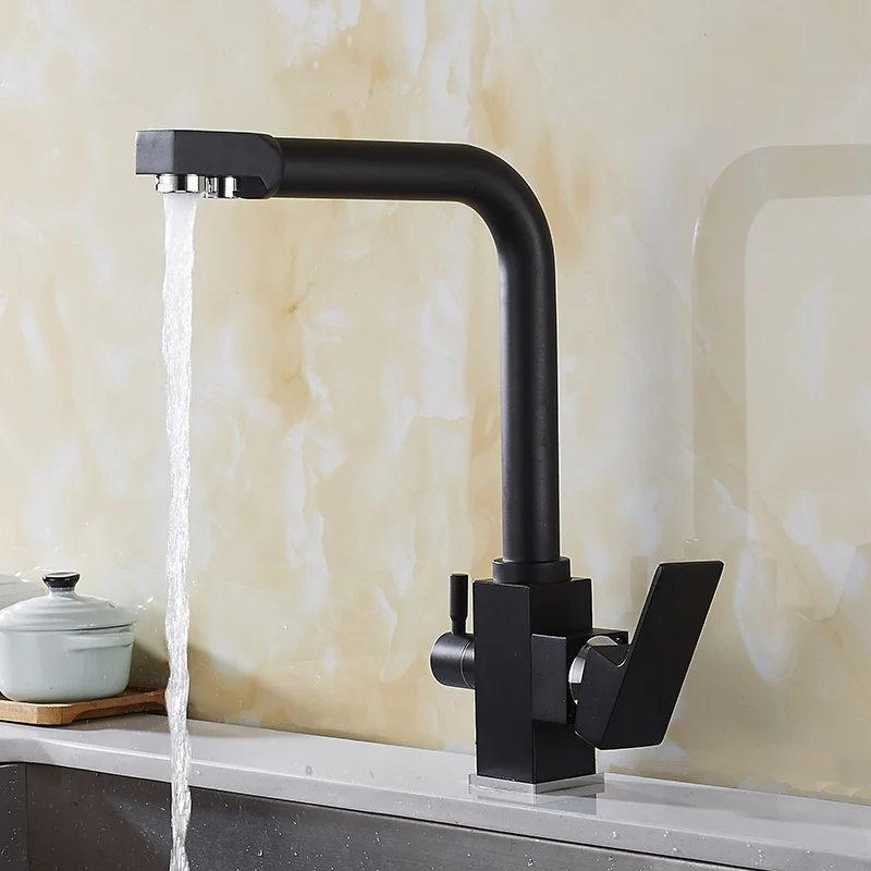 

Filter Kitchen Faucets Chrome Mixer Tap 360 Rotation with Water Purification Features Mixer Tap Crane For Kitchen ELK9050C