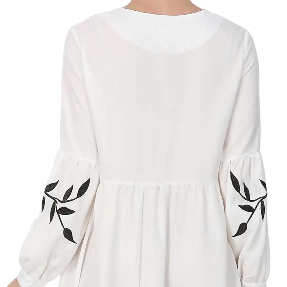 Женское шифоновое платье с вышивкой в стиле бохо Повседневное длинным рукавом