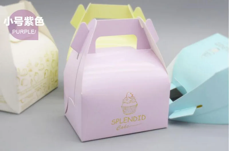 10 шт. маленькая цветная подарочная бумага картонная коробка вечерние печенья