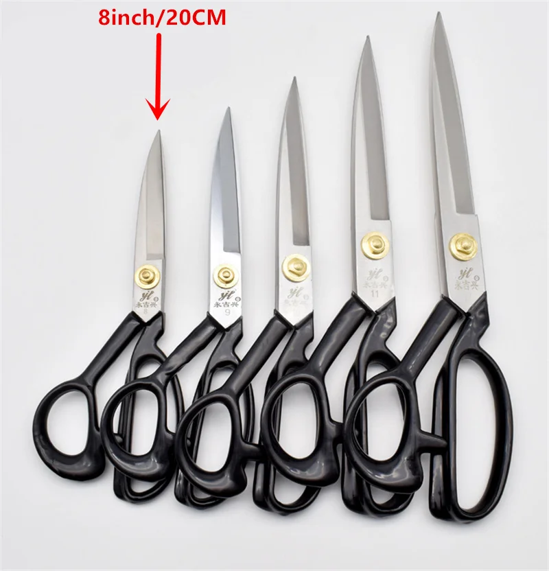 Professional Tailor Scissors Sewing Scissors Embroidery Scissor Tools for Sewing Craft Supplies Scissors Fabric Cutter Shears - Цвет: White 8inch 20cm