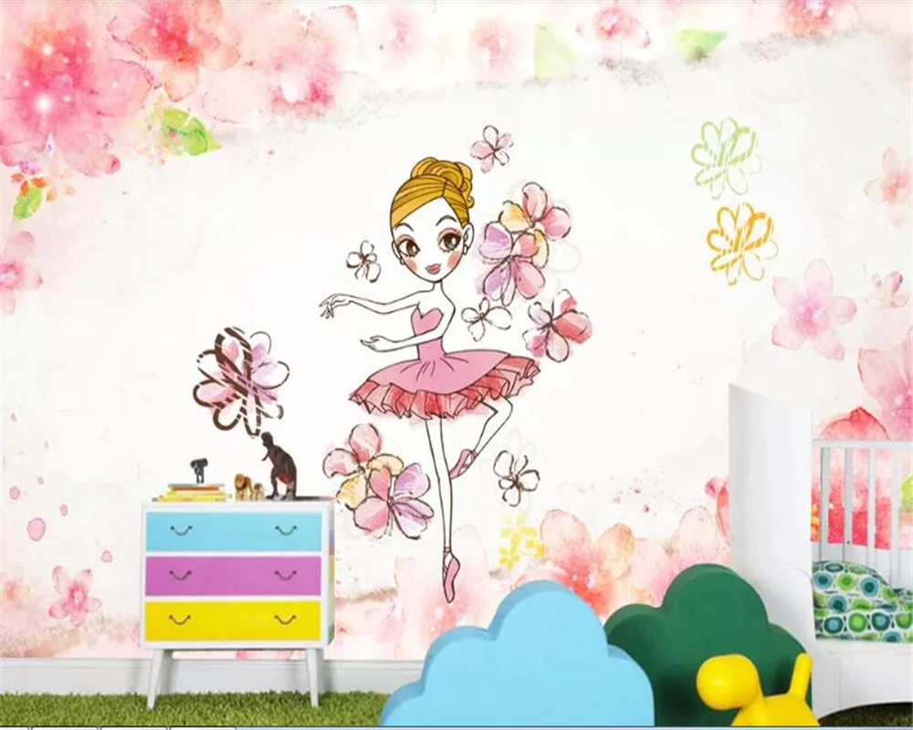 Обои для стен в рулонах красивые обои детской комнаты вишневый цвет фон 3d на