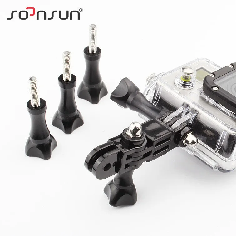 Поворотный кронштейн SOONSUN с 3 сторонним удлинителем 4 шт. винтами для GoPro Hero 7 6 5 SJCAM