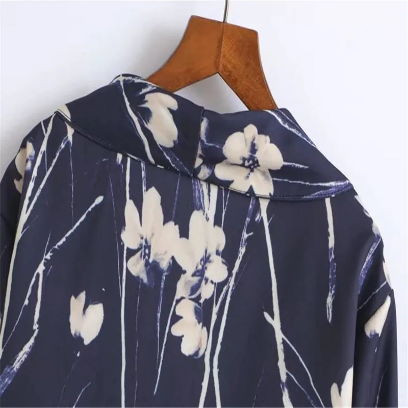 Зубчатый куртка Цветочный navy blazer feminino офисные костюм пальто с цветочным принтом
