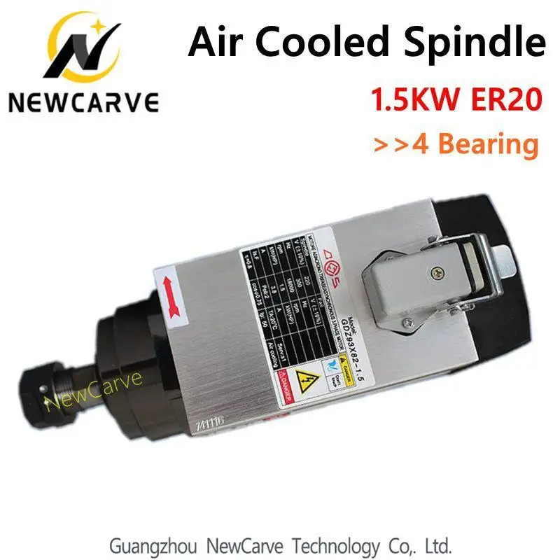 Керамические подшипники 1 5 кВт с воздушным охлаждением мотор шпинделя 220 В 380 ER20 4