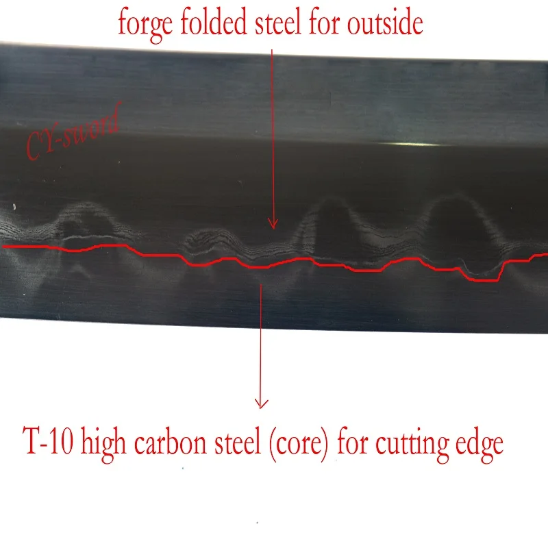 

Japanese Samurai Katana Clay Tempered Sanmai Laminated Blade Wave Tsuba Sword