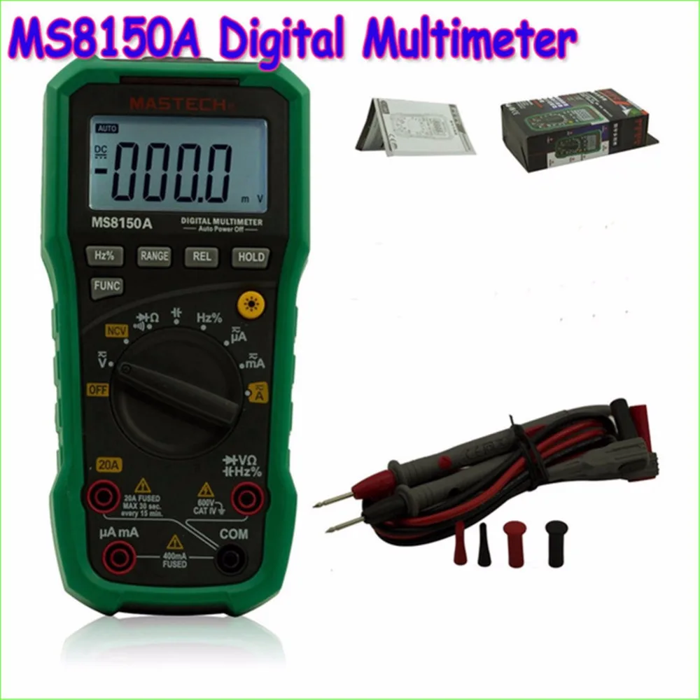 Профессиональный цифровой мультиметр MS8150A для электрика Autorange AC/DC V/A Res Cap Duty Meter |
