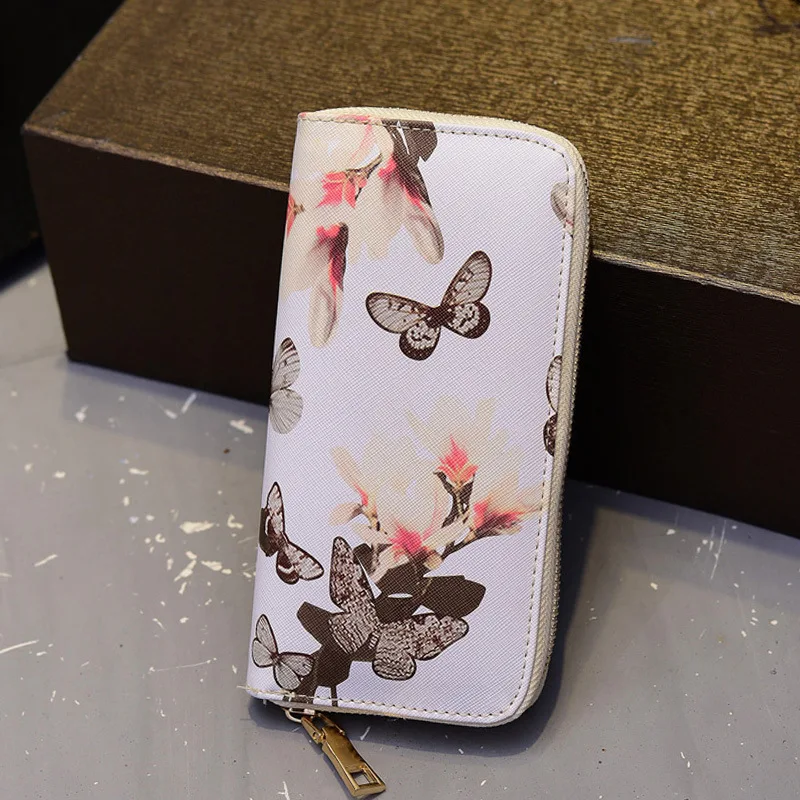 Женский Длинный клатч кошелек с карманом для мобильного телефона держатель