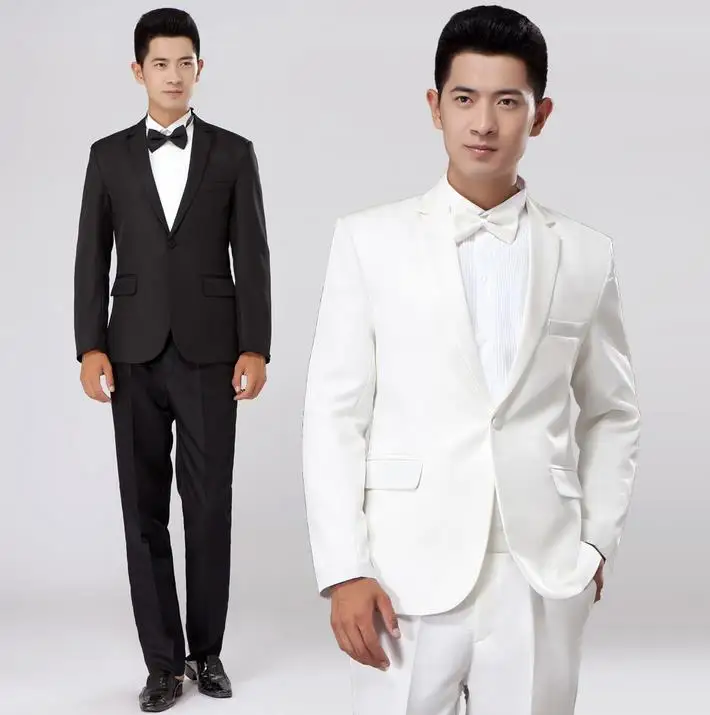 Black white mens suit 2020 new arrival men slim fit suits mens wedding groom latest coat pant designs men suit + pant + tie